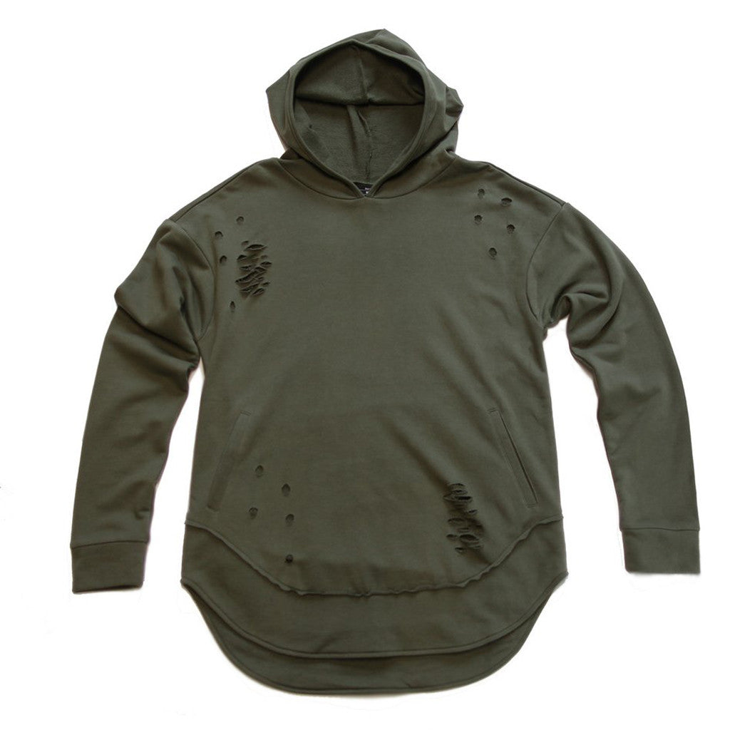 distressed hoodie mens