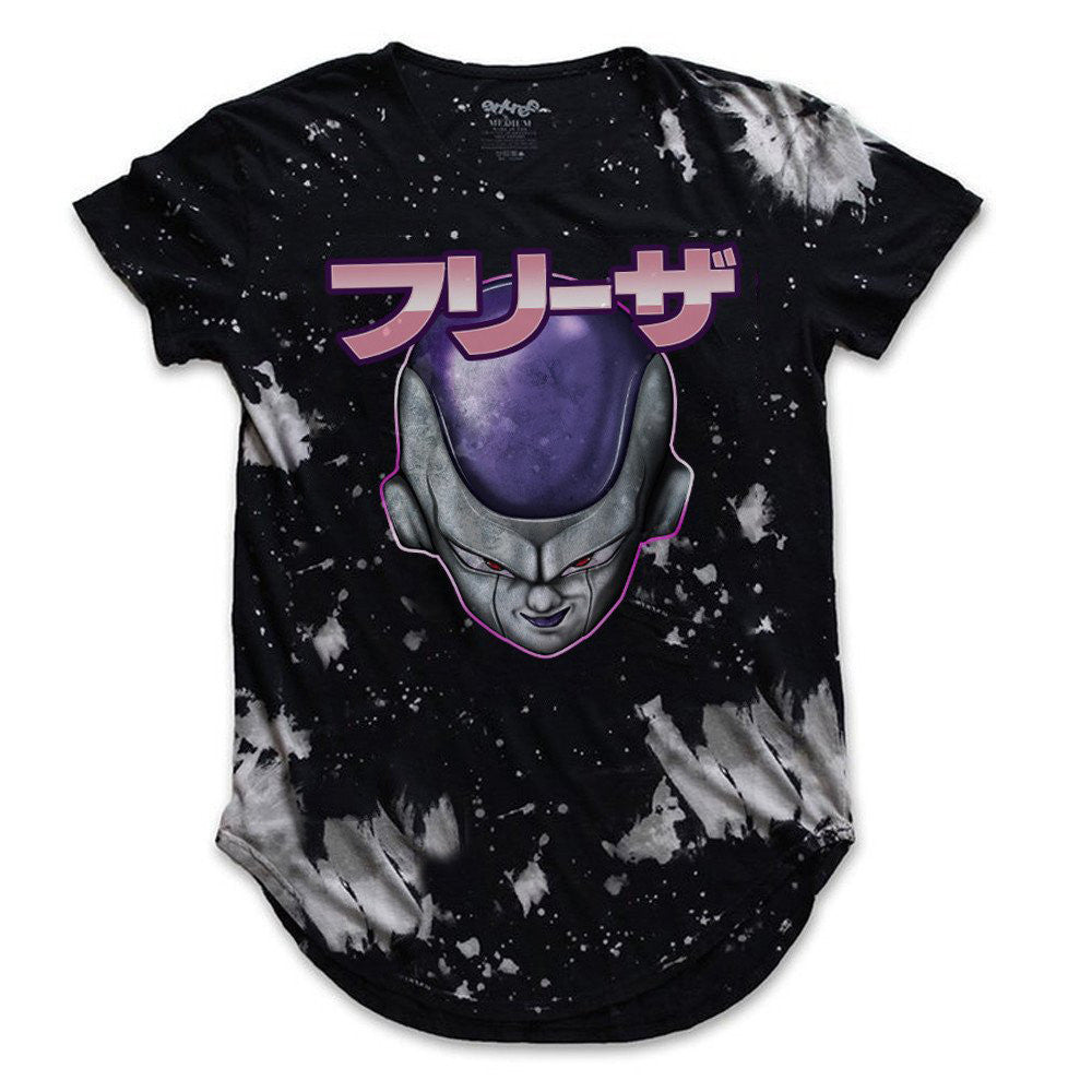 Lord Frieza Black Tie Dye Curved Hem Tee - Limited - No Restock - Entree Lifestyle