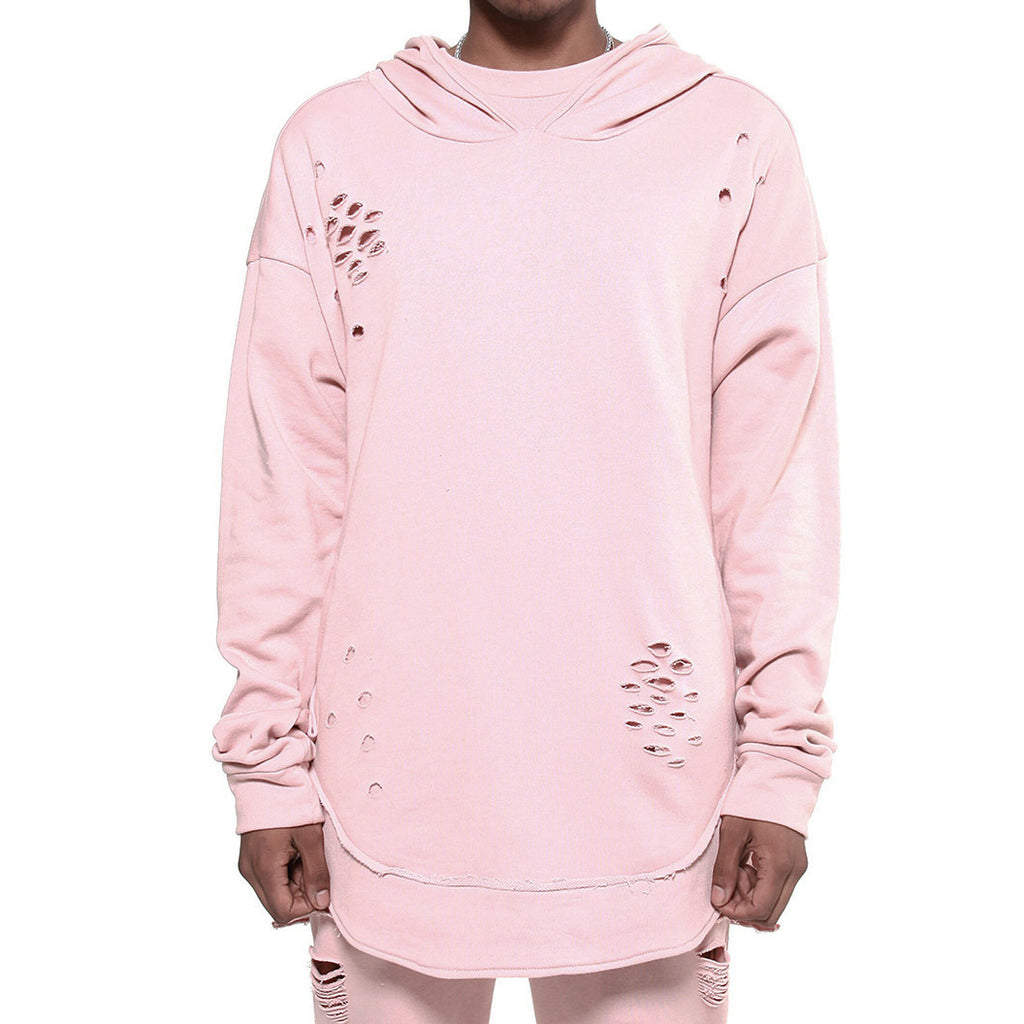 mens pink hoodie with rose