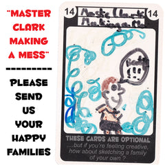 Happy Families Card Game - Master Clark Making a Mess