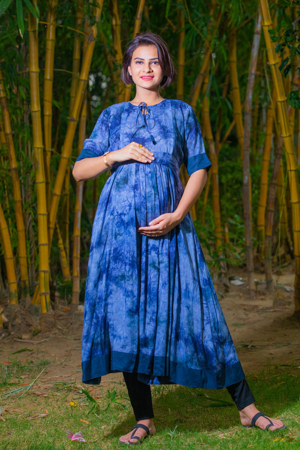 Lavender Blue Maternity & Nursing Kurta