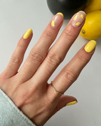Zesty yellow nail polish