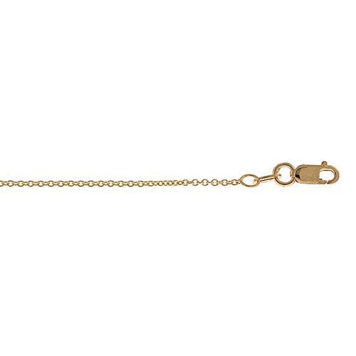 Jewelheart 14K Real Gold Link Chain Necklace - 2mm Diamond Cut Cable Chain - Dainty 10K Yellow Gold Necklace for Women Girls with Lobster Clasp 14