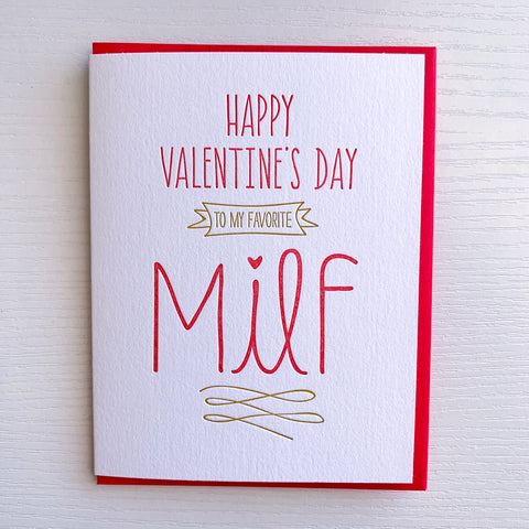 MILF Valentine's Day Card for Wife or 