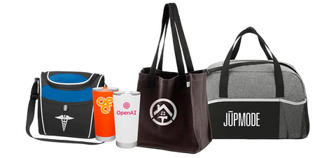 customizable coolers, tote bags and drinkware