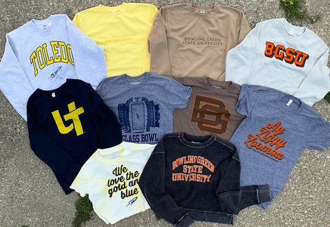 University of Toledo and Bowling Green State University apparel