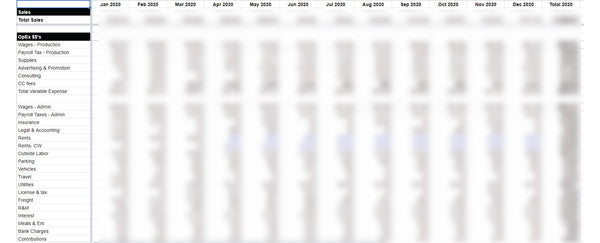 Operating Expenses Spreadsheet