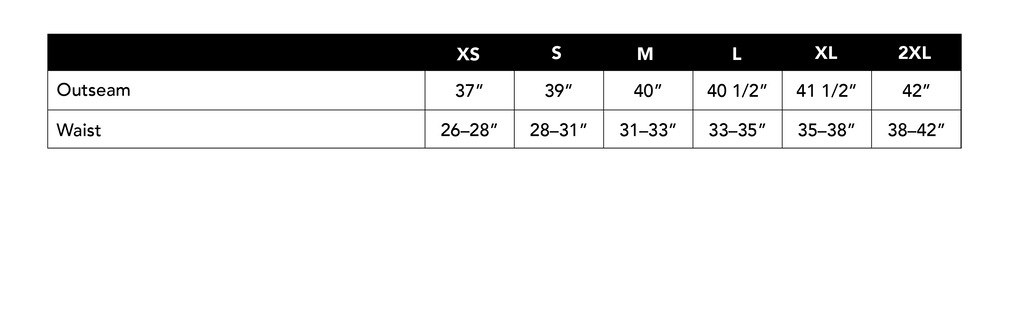 Size Chart - Pigment Dyed Sweatpants – Jupmode