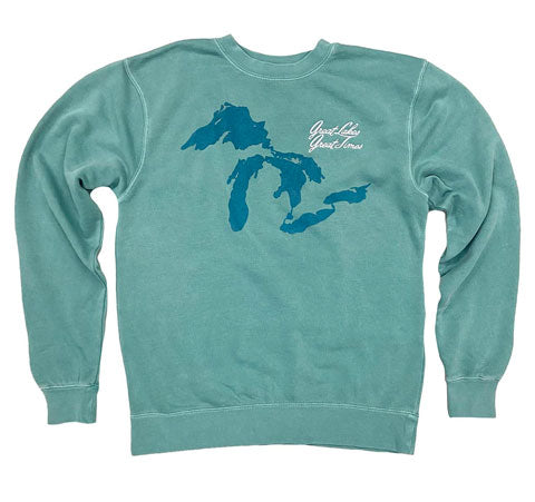 Great Lakes great times crewneck sweatshirt by Jupmode