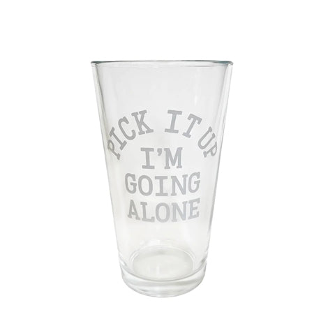 Pick It Up Euchre Pint Glass