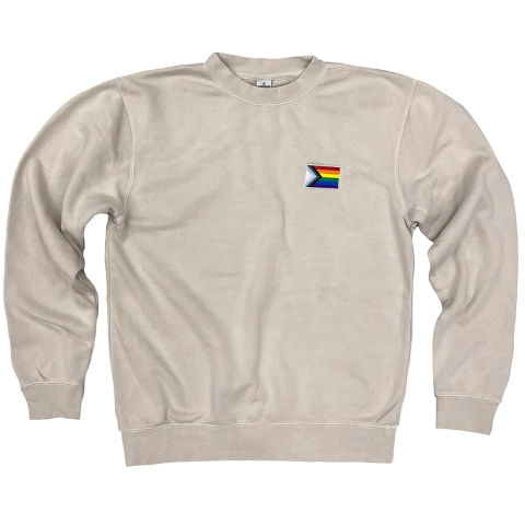 pride flag embroidered sweatshirt from Jupmode