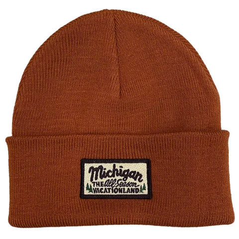 Michigan Vacationland Patch Beanie