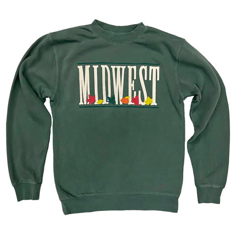 Midwest Fall Pigment Dyed Sweatshirt from Jupmode