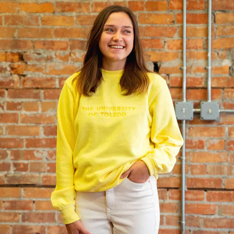The University of Toledo Yellow Embroidered Sweatshirt