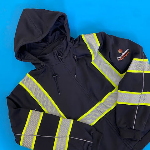 safety clothing with an embroidered logo