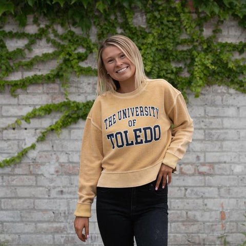 University of Toledo cropped corded crew 