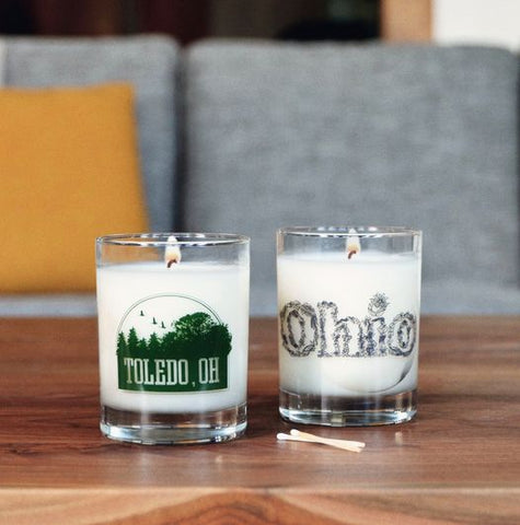 Toledo and State of Ohio Candle