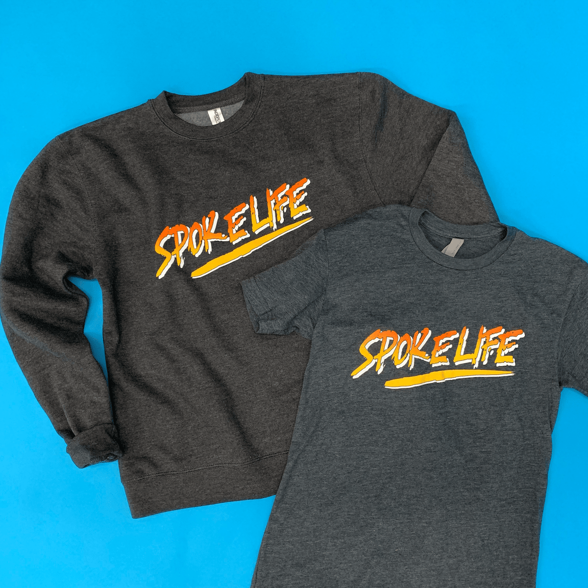 spoke life bike shop t-shirt and sweatshirt