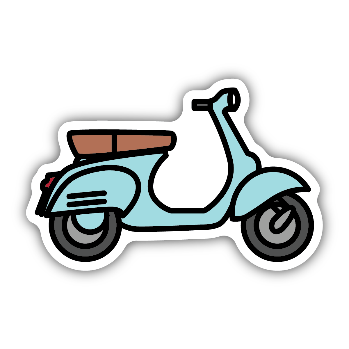 totaal Absurd liefdadigheid Retro Vespa Sticker - Stickers Northwest