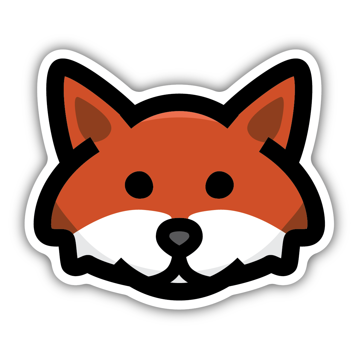 Fox Face Sticker Stickers Northwest