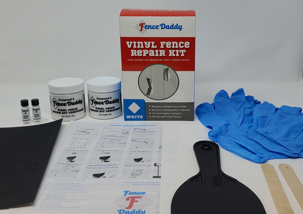 White Vinyl Fence Panel Fence Repair Kit