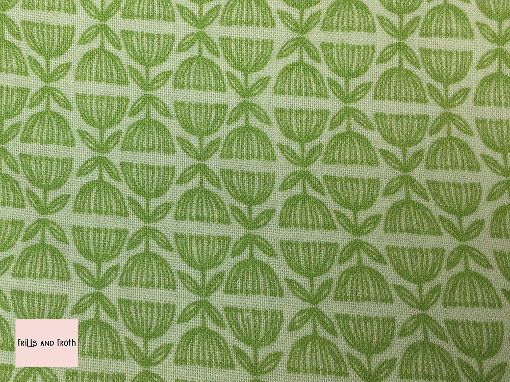 Blend 'Row by Row' green quilting fabric
