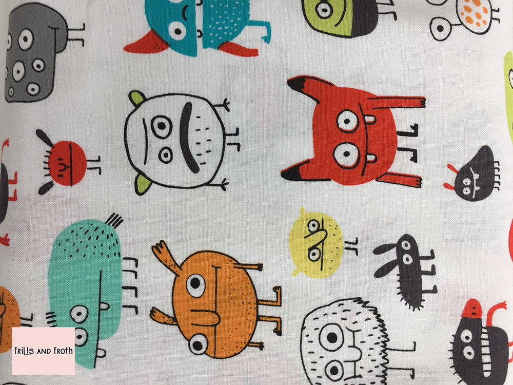 Michael Miller 'I want a Monster' quilting Fabric