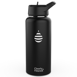 Clearly Filtered 32oz Insulated Thermal Stainless Steel Water Bottle w/  Filter