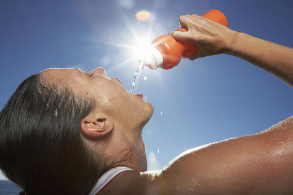 Girl drinking clean water