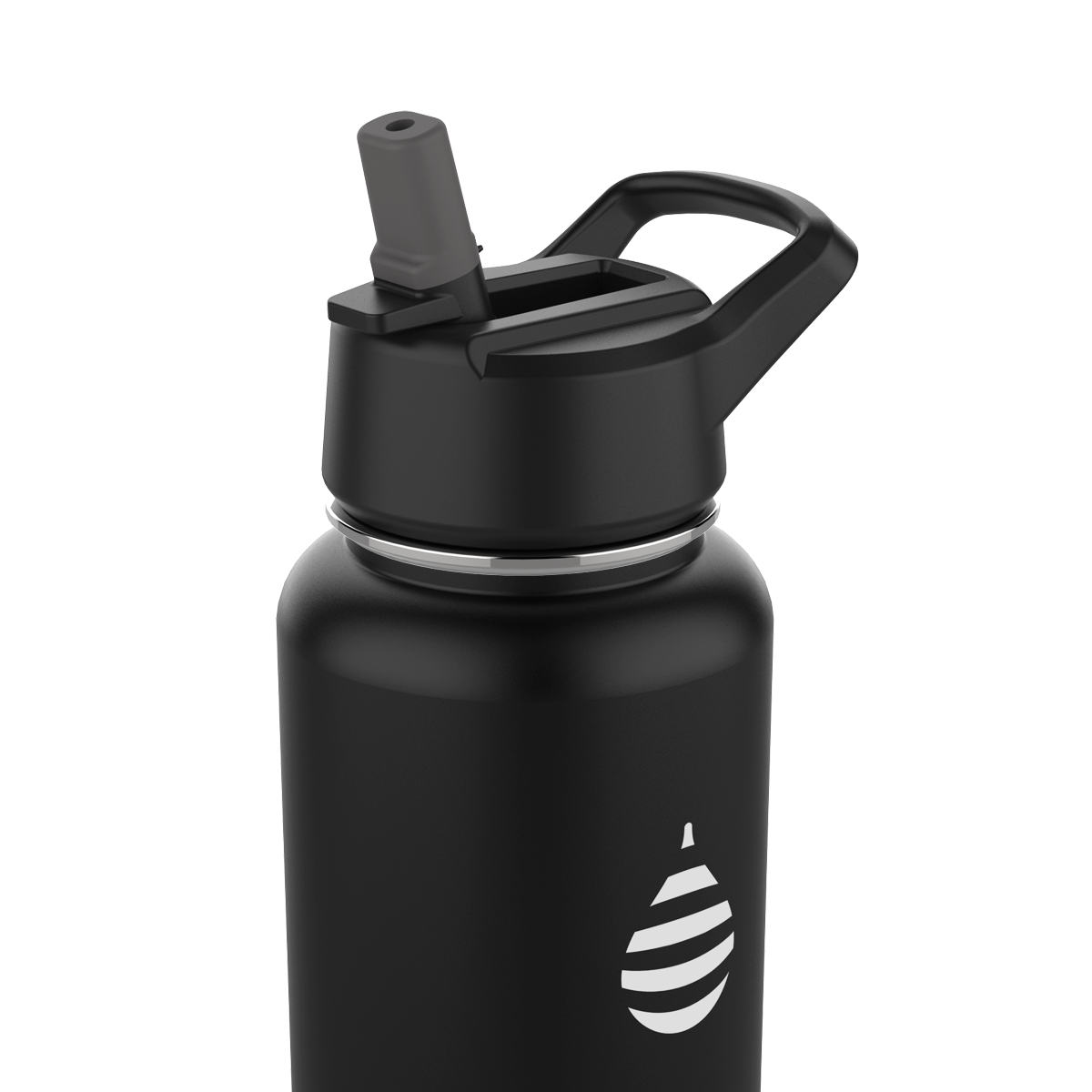 32oz Insulated Stainless Steel Filtered Water Bottle with Filter Black