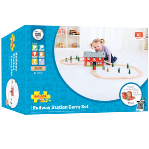 bigjigs railway station carry set