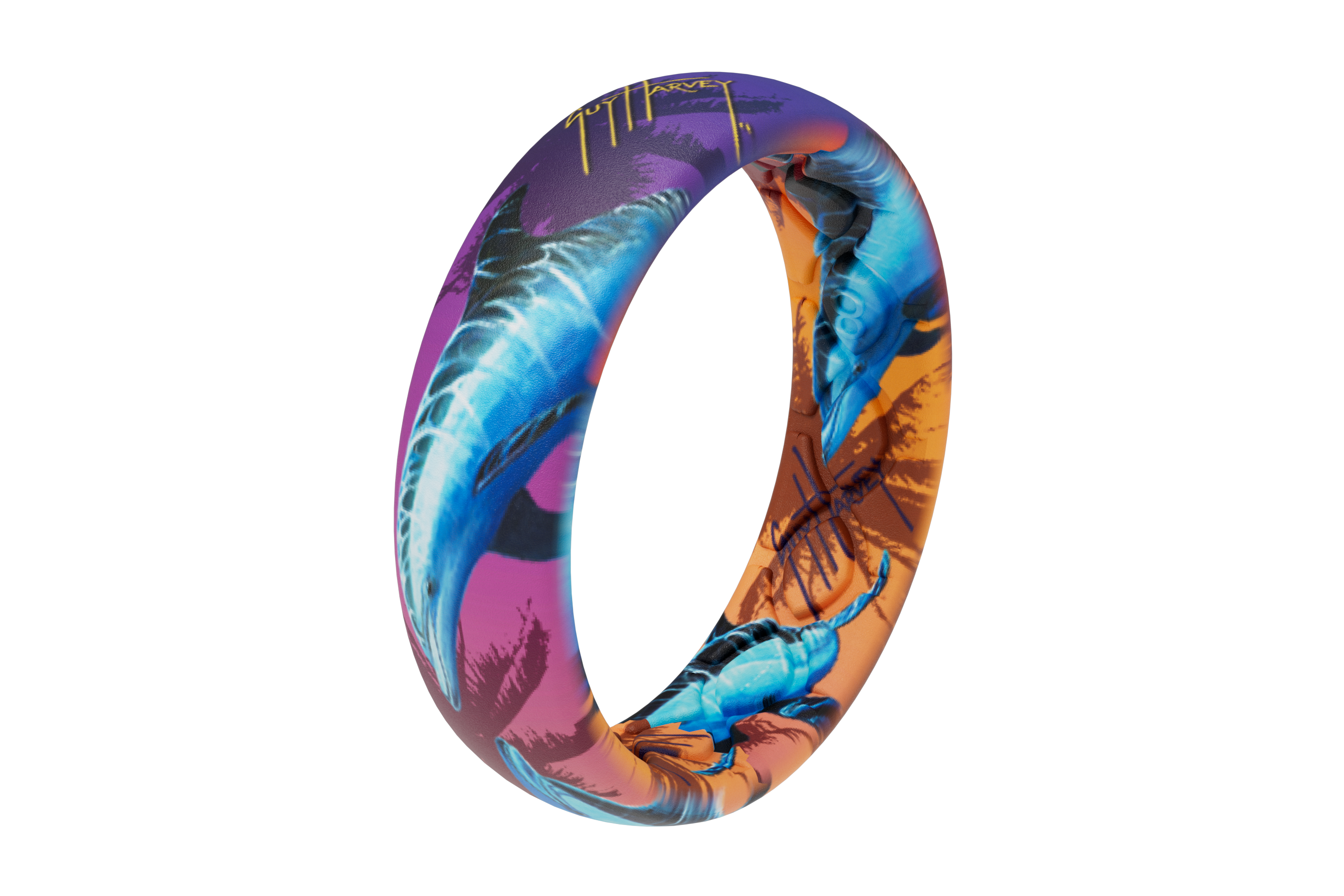 Guy Harvey Dolphin Sunset Thin Ring