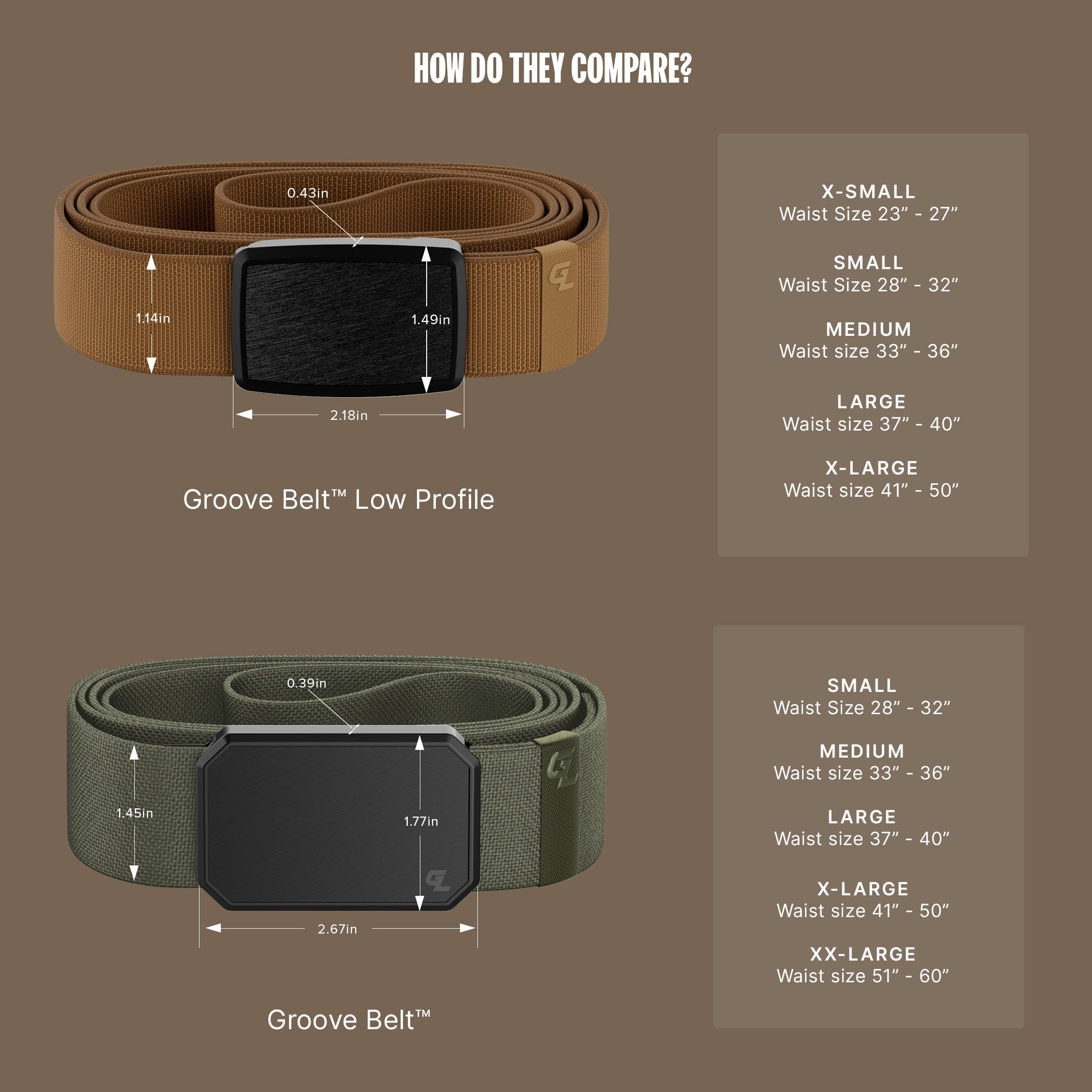 Groove Belt Gun Metal/Brown