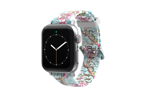 Love Deerly - Katie Van Slyke Apple Watch Band with silver hardware viewed front on