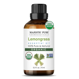 Majestic Pure Lemongrass Essential Oil, Therapeutic Grade, Pure and Natural Premium Quality Oil, 4 fl oz