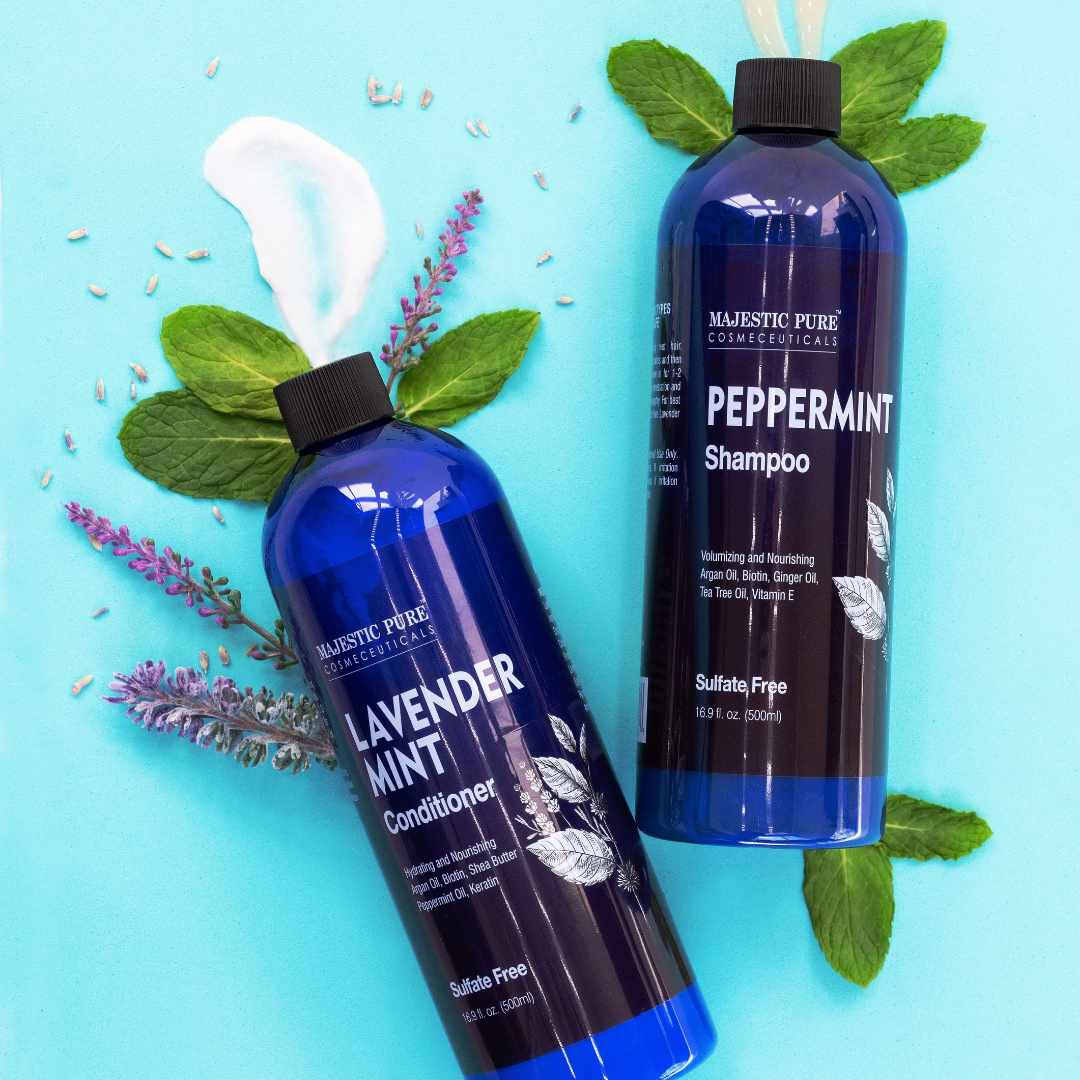 Peppermint Shampoo and Lavender Mint Conditioner Set