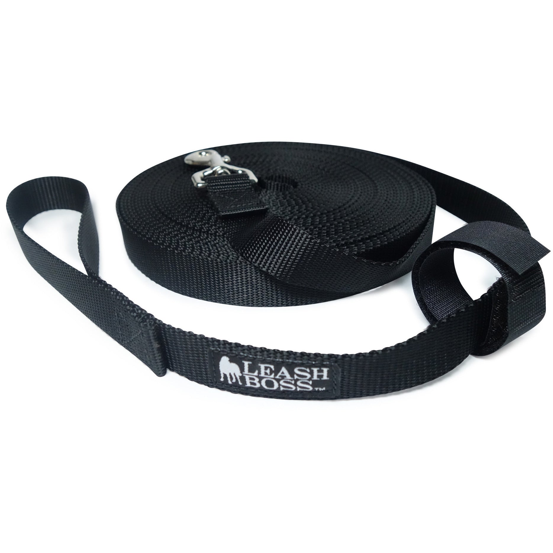 Long Trainer - 50 Foot - 1 Inch Nylon Long Dog Training Leash with Storage Strap