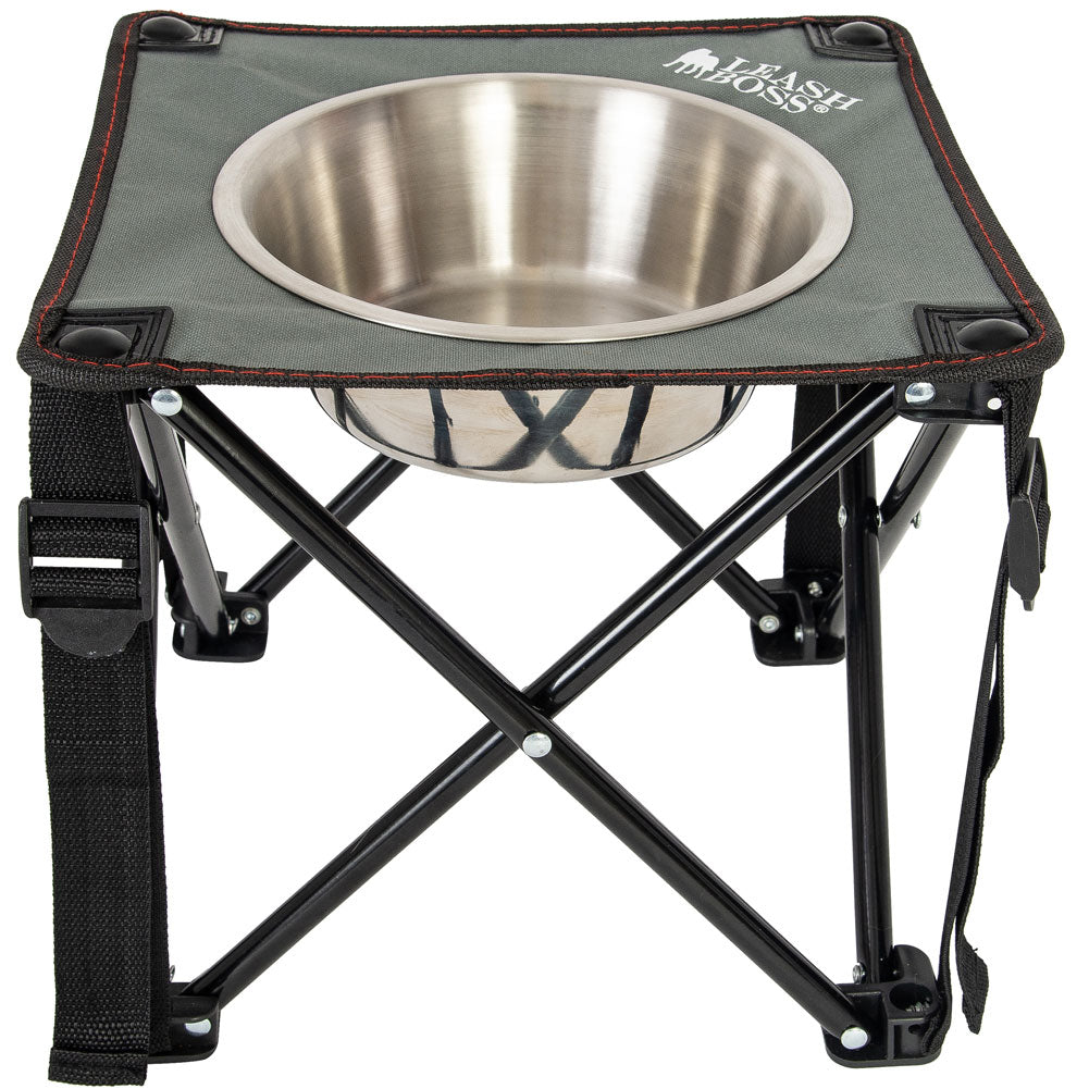 single elevated dog feeder