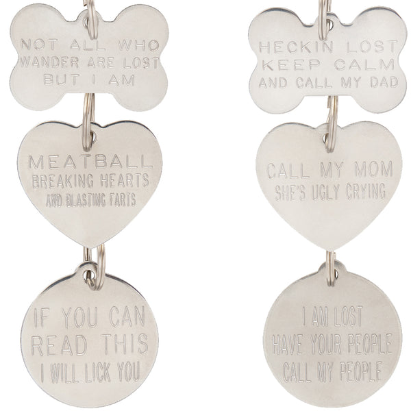 stainless steel double sided dog tags