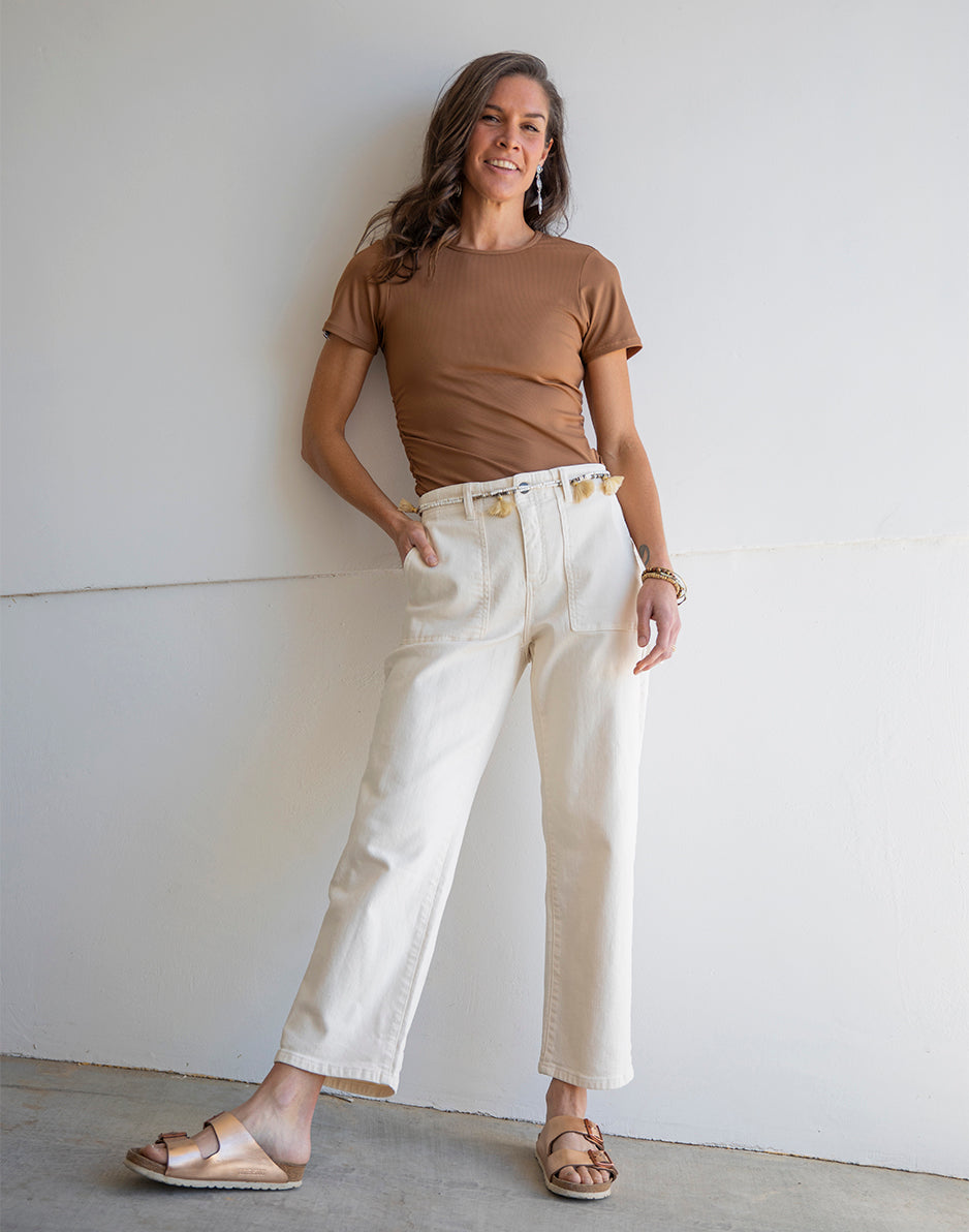 View Vega Rib Tee: Rum