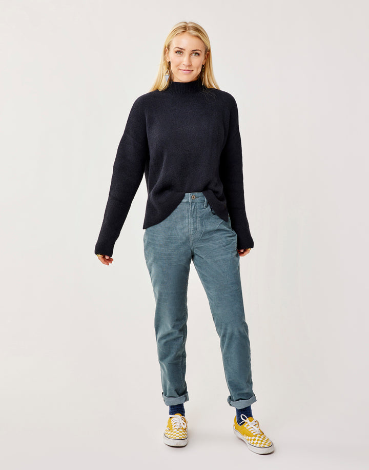 Olivia Plush Sweater: Black