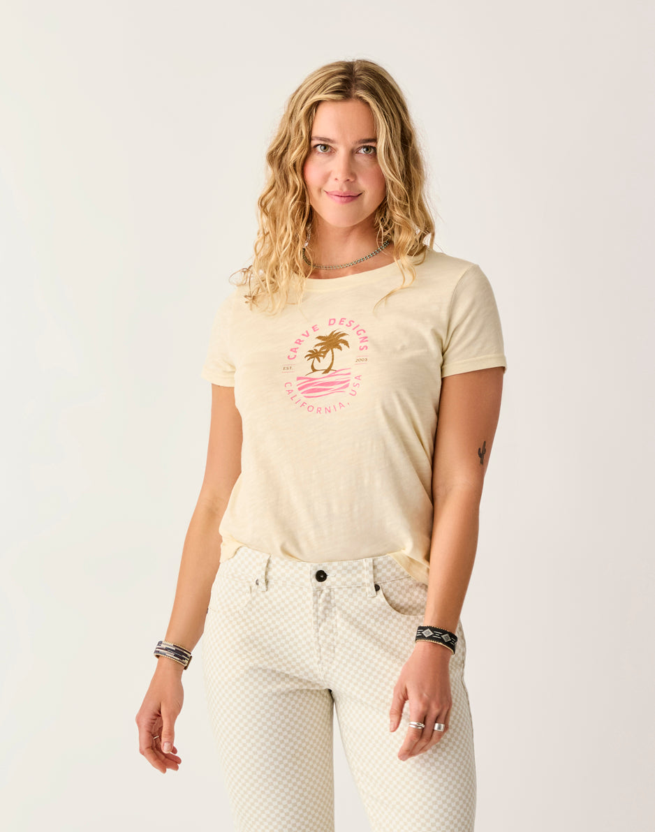 Cassidy Graphic Tee: Dogwood Palm
