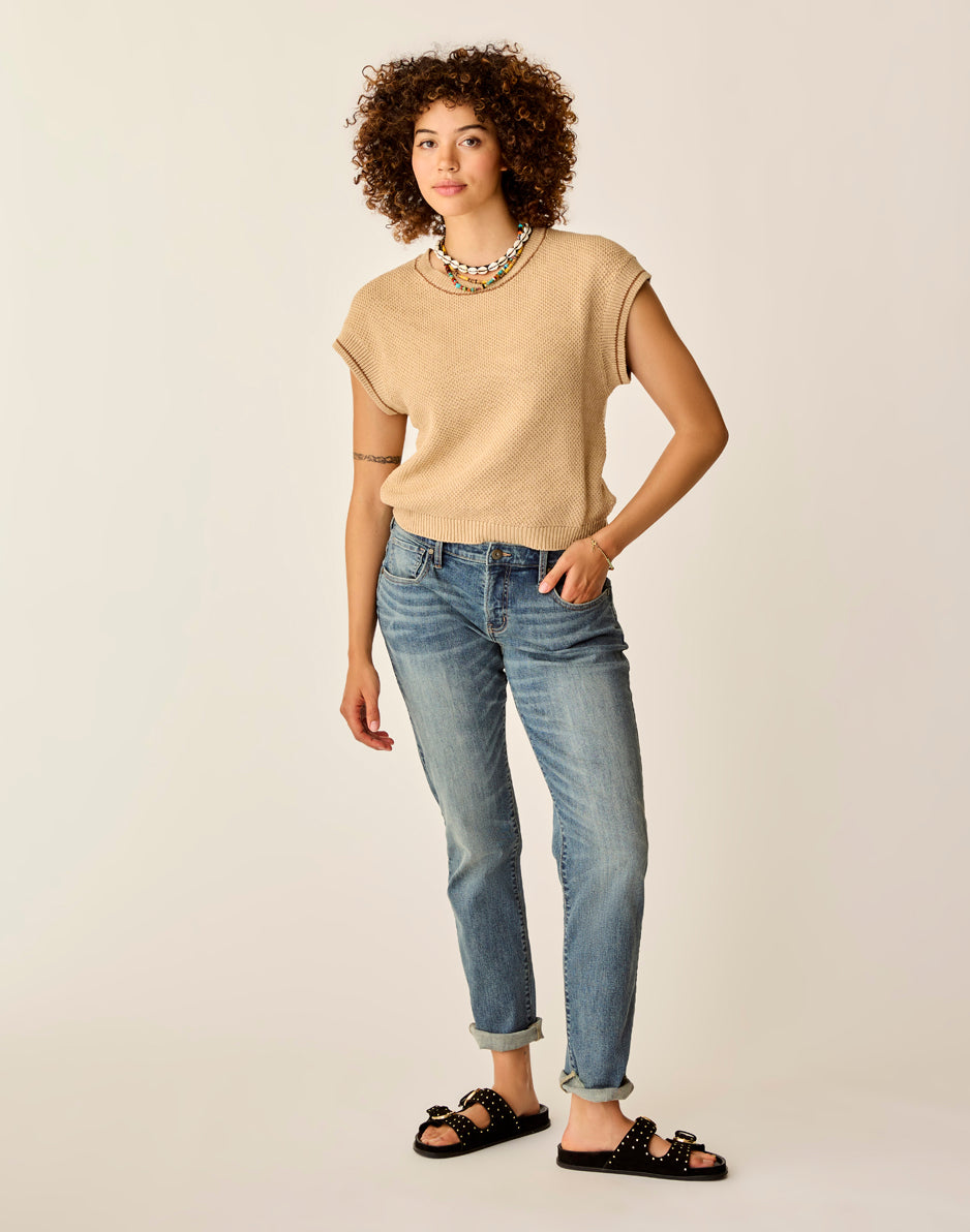 View Phoebe Sweater Top: Biscuit