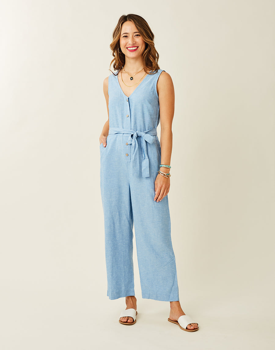 Bonfire Jumpsuit: Lt. Royal Chambray