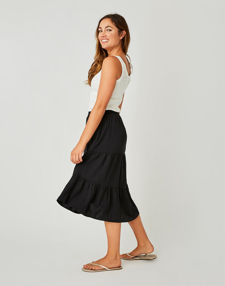 Knotted Ribbed Skirt by Grace & Lace - Black – Specialty Design Company