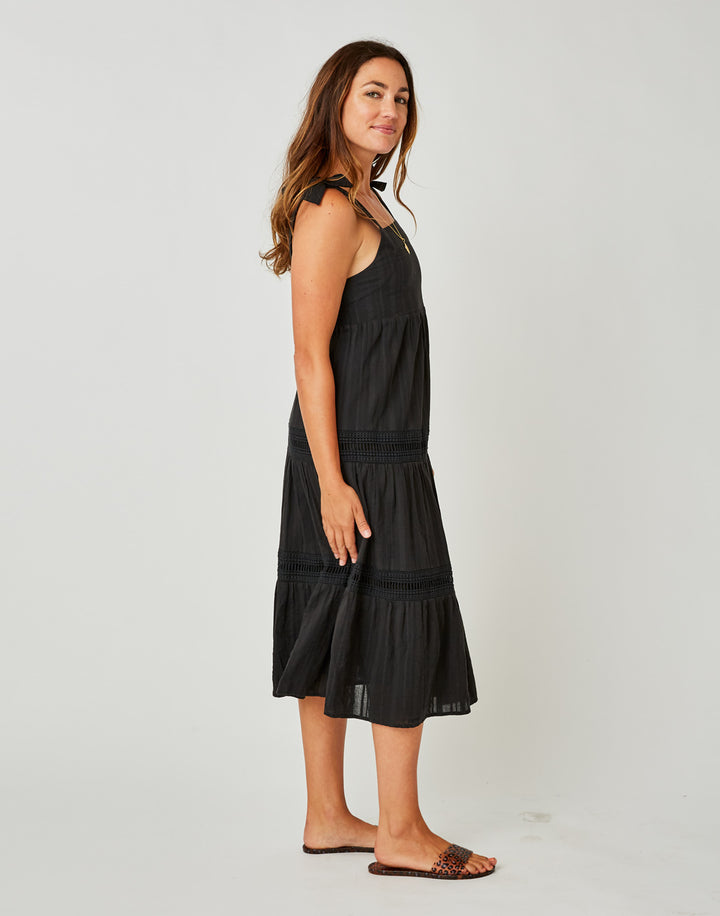 Memphis Gauze Dress: Black