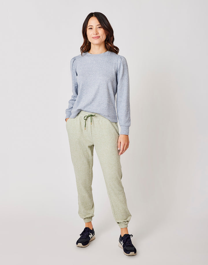 Elora Quilted Joggers in Olive - FINAL SALE