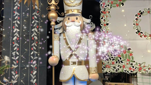 Giant gold and silver nutcracker