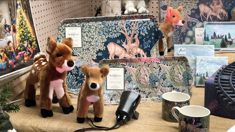 Animal stuffies and trays: