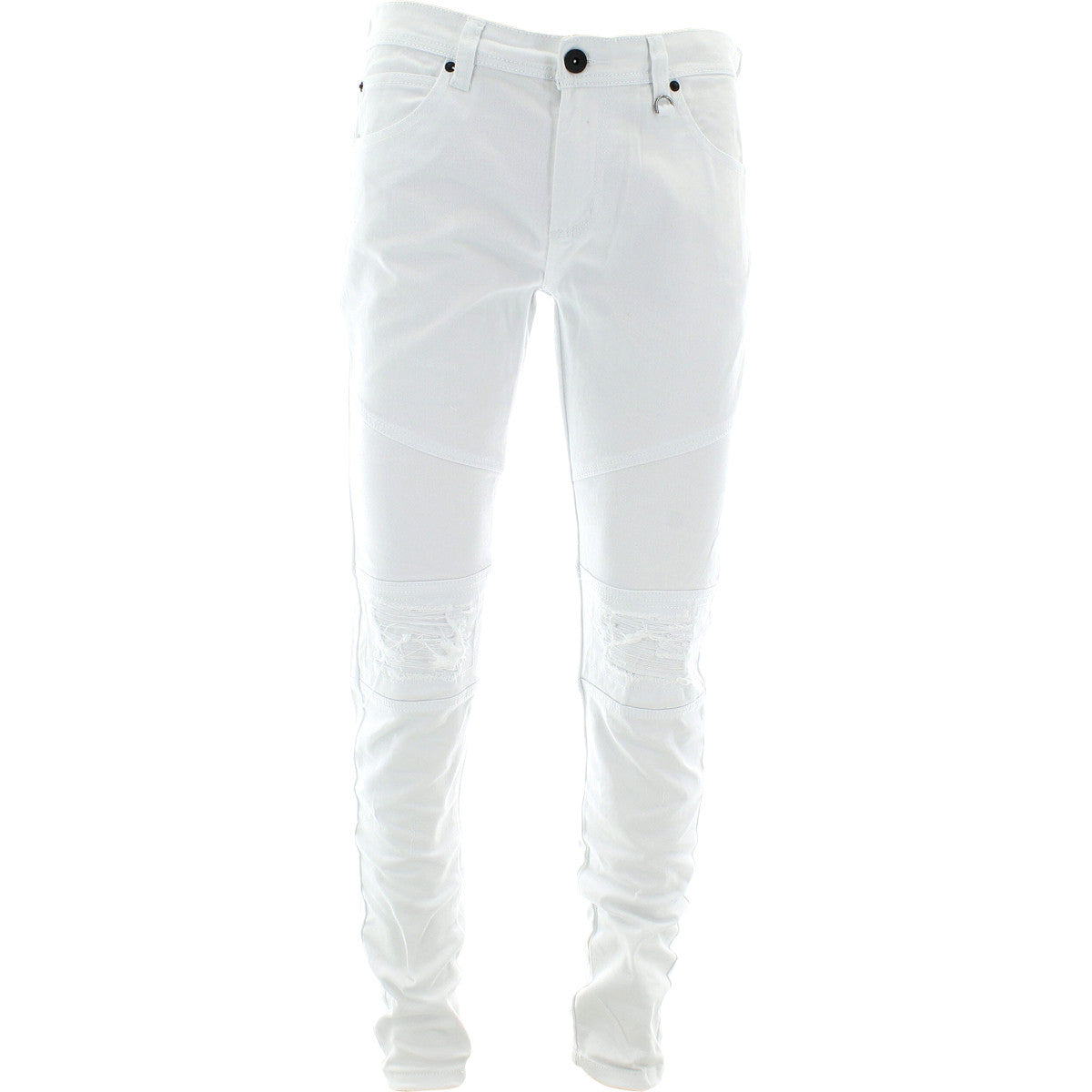 Men's Front Ripped Blocked Knee Jeans